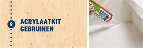 Werkvoorbeelden: Voor- en na-voering met witte acrylaatkit