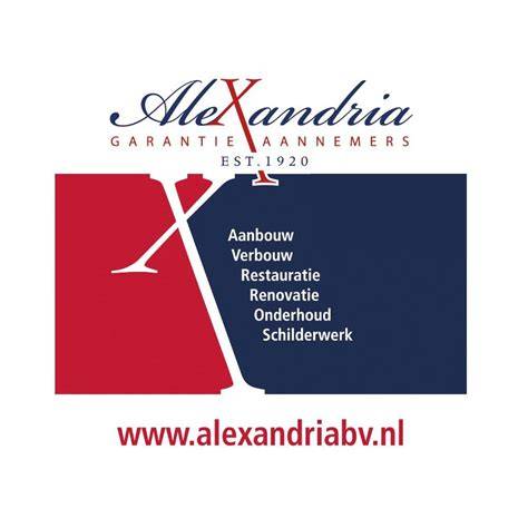 Logo en werkgebied van Alexandria Aannemers