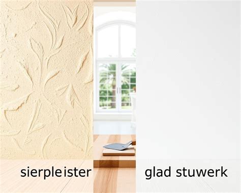 Diagram: Voor- en nadelen van glad stucwerk vs sierpleister