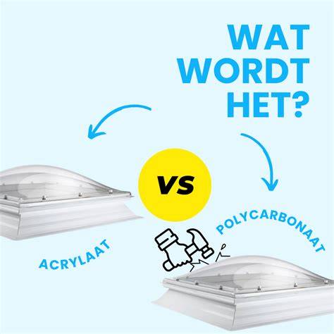 Infographic: Vergelijking acrylaat vs polycarbonaat, 4-wandig