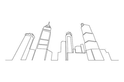 grafische skyline concept as inspiratie for abstract wallpaper