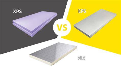 Kleurcodering van materialen: EPS vs PIR vs XPS