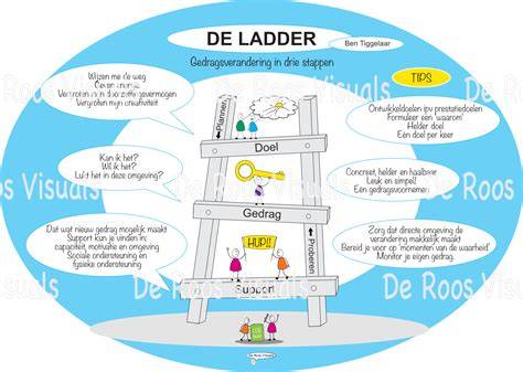 Schema: borging en steunpunten van een ladder