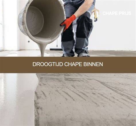 Kostenoverzicht chape per m2 binnen/buiten