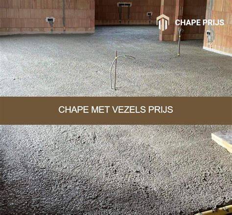 Prijs per m3 chape per type