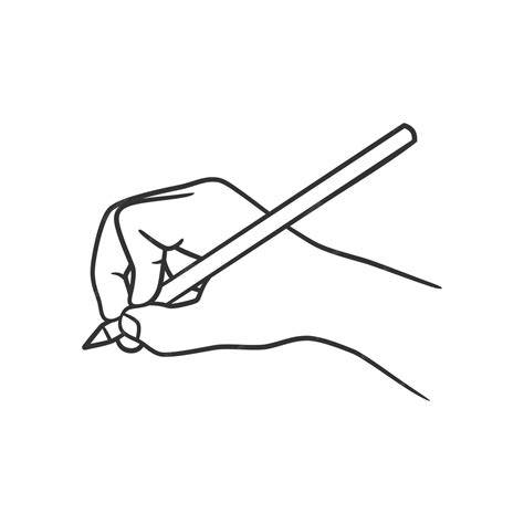 Hand met pen boven lege pagina met de tekst