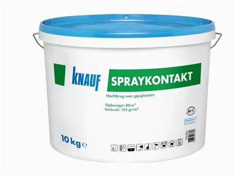 Overzicht Knauf voorstrijkmiddelen: Stuc-Primer, Betokontakt, Spraykontakt, Isokontakt