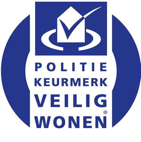 Illustratie van een huis met het Politiekeurmerk Veilig Wonen-logo, symboliserend verhoogde veiligheid.