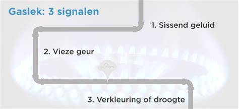 Infographic: Stappen bij een gaslek buiten en binnen