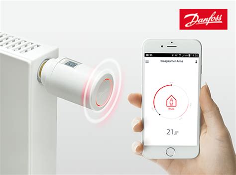 Overzicht van de Danfoss Eco app met programmeermogelijkheden