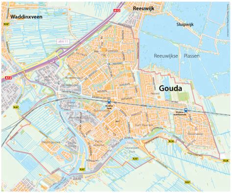 kaart: Gouda-wijken en karakteristieken
