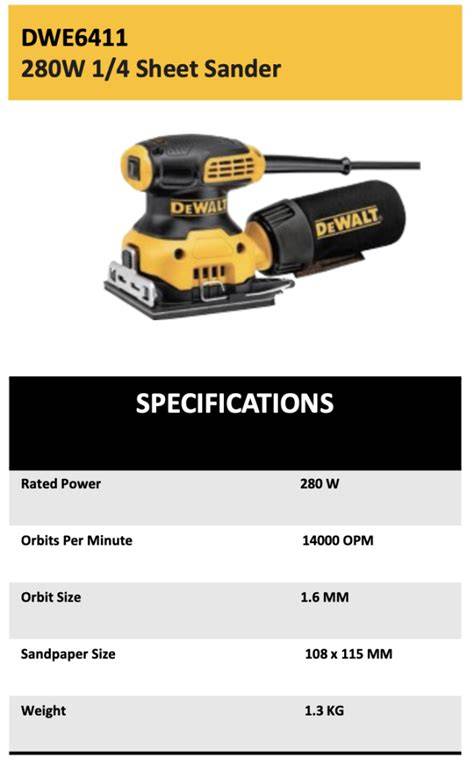 Diagram: Stappenplan voor grof naar fijn schuren bij DeWALT DWE6411