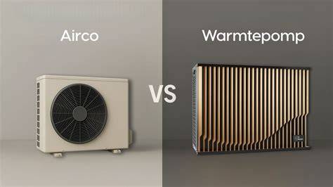 Diagram: warmtebron en verbruik bij airco vs. radiatoren vs. warmtepomp