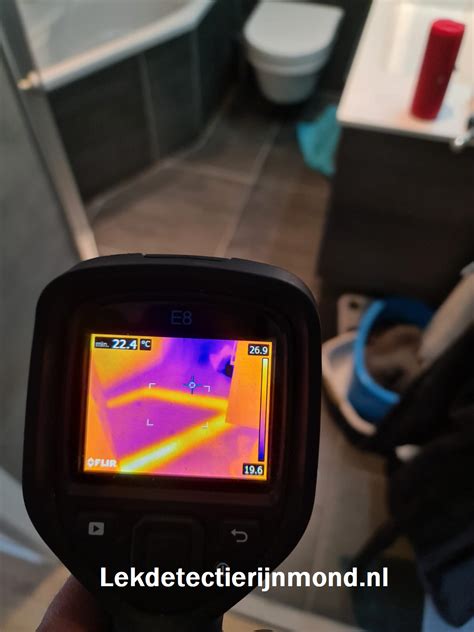 Illustratie van een lekdetectie met camera