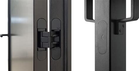 Illustratie van een invisible scharnier en een contactloze magneetdeursluiter