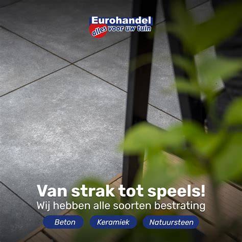 Infographic overzicht soorten bestrating (beton, keramiek, natuursteen) en kenmerk
