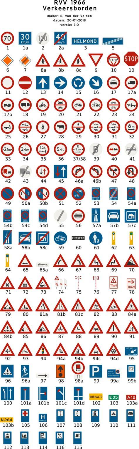 Infographic: Overzicht verkeersborden en strepen op de weg