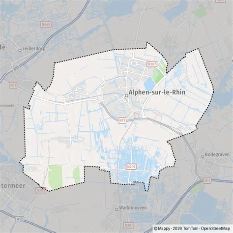 Kaart: regio-dekking van Z.P. Vloeren in Alphen aan den Rijn en omgeving