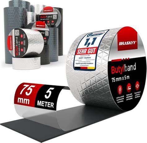 Infographic: Verschillende breedtes en toepassingen van butylband