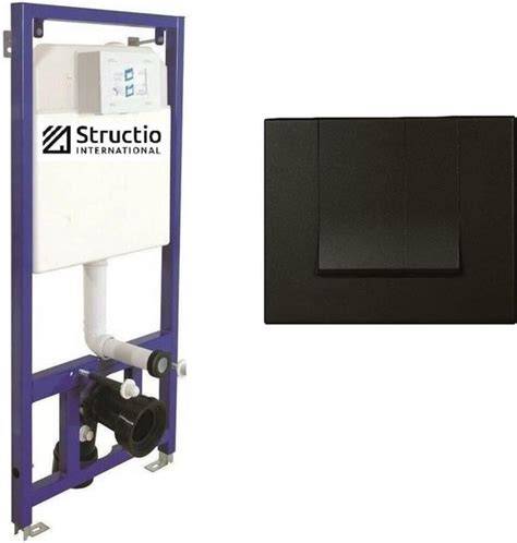Infographic: Overzicht inbouwtoilet met frame en afvoersysteem