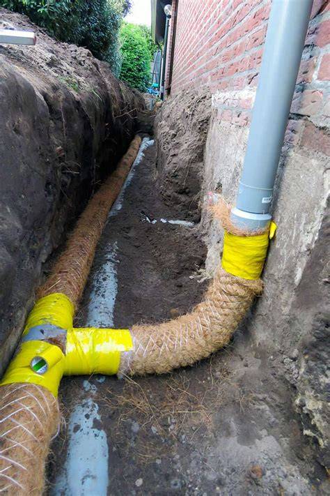 Infographic: basisprincipes van tuin drainage en afwatering