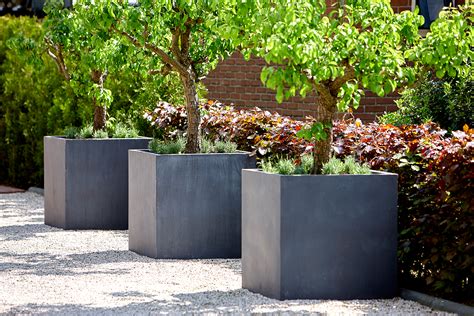 Betonlook potten en plantenbakken als interieuraccenten in diverse vormen en kleuren
