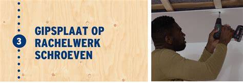Diagram: regelwerk met hartafstand en plaatsing van gipsplaten