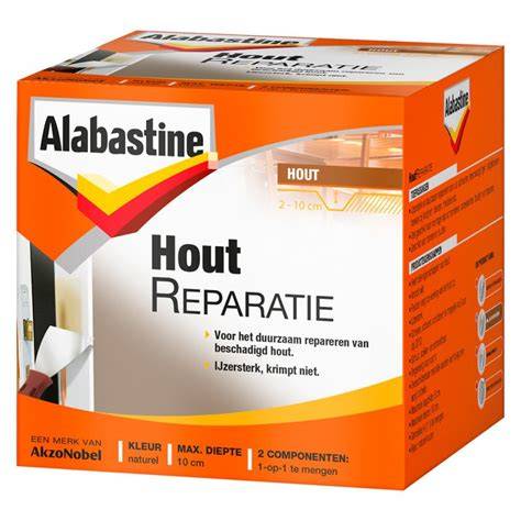 Infographic: stappenplan houtrot reparatie met Alabastine
