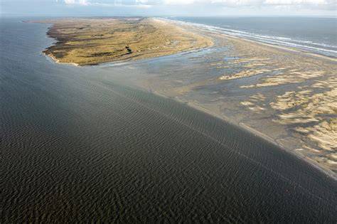 Diagram: sedimentdraaiingen en verlanding in het Waddengebied