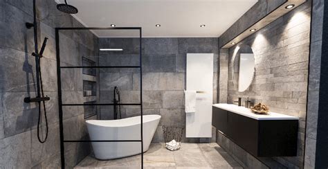 Illustratie van hoe spiegels een kleine badkamer groter laten lijken.