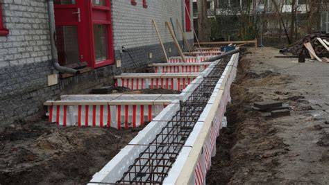 fundering bekisting en wapeningsstaven
