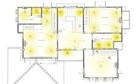Voorbeeld van een lichtplan met inbouwspots en ledstrips in een verlaagd plafond