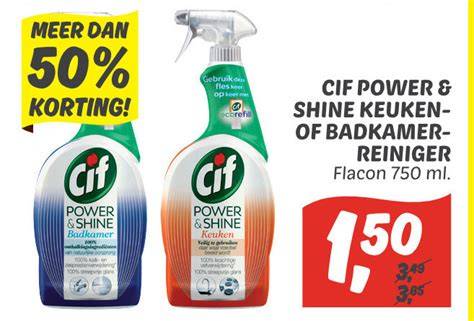 Infographic: CIF Badkamerreiniger aanbieding en kortingen