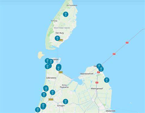 Kaart van locaties voor Badkamerkoor en evenementen in Sliedrecht