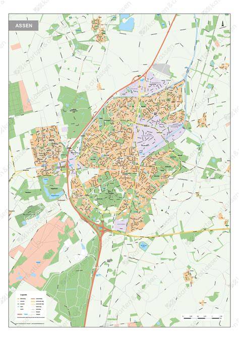 Illustratieve kaart van Assen met isolatiepunten en subsidiepunten