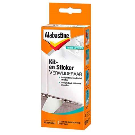 productverpakking en kwastje Alabastine Kit- en Stickerverwijderaar