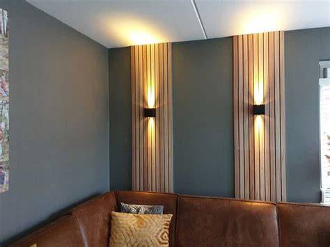 Voorbeeld kaders met behang en ledverlichting