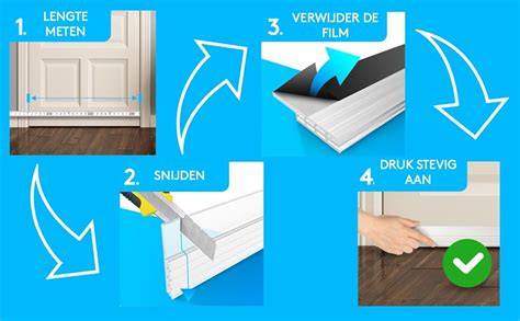 Tochtstrip lay-out en installatie