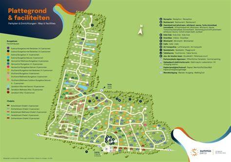 Kaartmeting met paalsporen en donker vlekjes in geel zand; plattegrond van de boerderij uit de opgraving