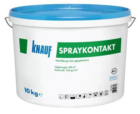Knauf Spraykontakt ondergrond en verwerking infographic