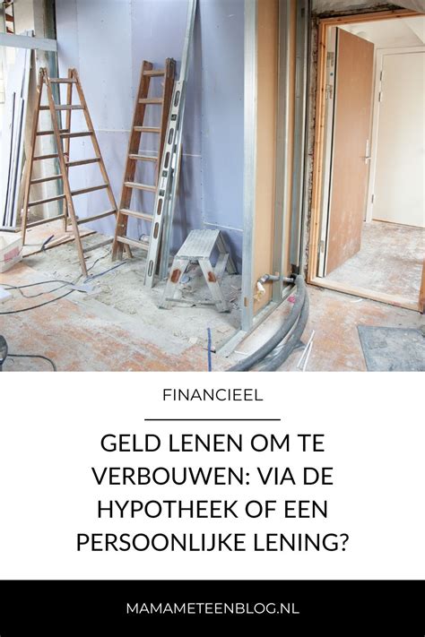 Infographic: Overzicht leenopties voor verbouwing (persoonlijke lening, hypotheek, bouwdepot)