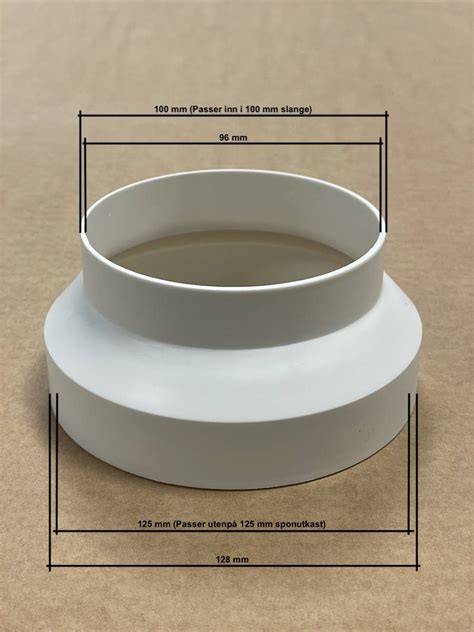 Overgang van 80 mm naar 70/40 mm verloopdiagram