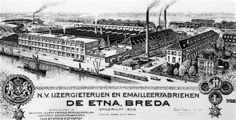 Historische foto van de Etna fabriek in Breda of een oude catalogus met Etna producten.