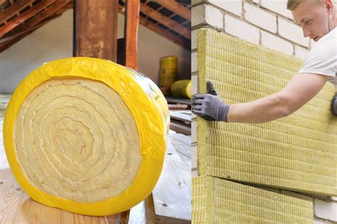 Detailfoto van de correcte plaatsing van glaswol tussen dakspanten.