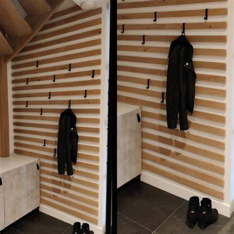 Voorbeeld: foto’s aan schuine muur hangen met haak- en oogschroeven