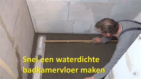 Voorbeeld van een waterdichte afwerking rondom een doucheput