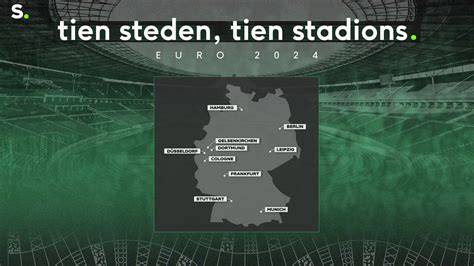 Kaart van deelnemende clubs en locaties van regiowedstrijden