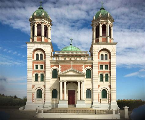 Sacred Heart Basilica in Timaru met steigerwerk