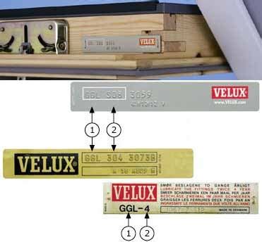 Foto: Typeplaatje op Velux GGL-MK06