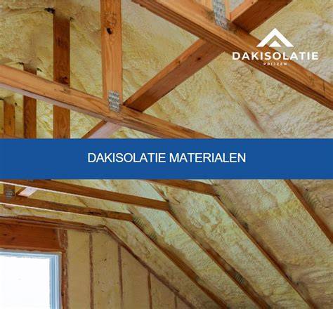 diagram: soorten dakisolatiematerialen en bouwlagen